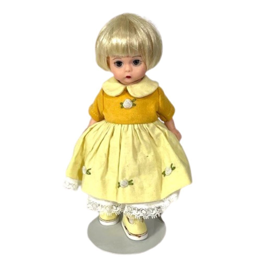 Madame Alexander restrung 8" Day in the Sun doll with stand